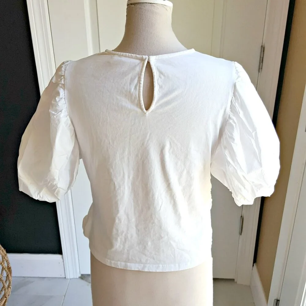 Anthropologie's PUFFY FRONT Puff SLEEVE BLOUSE